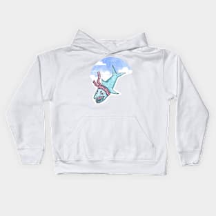 Cute Shark Falling From The Sky Kids Hoodie